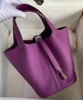 에르메스 피코탄 락22 아네몬느 은장 소가죽